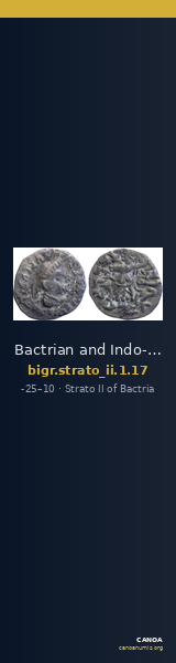 Bactrian and Indo-Greek Coinage Strato II 1.17 — CANOA