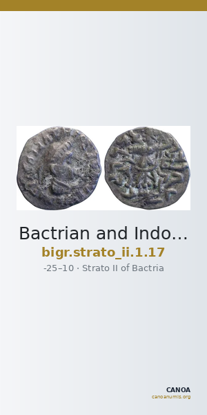 Bactrian and Indo-Greek Coinage Strato II 1.17 — CANOA