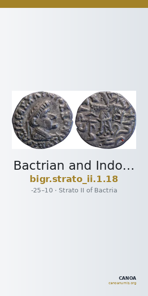 Bactrian and Indo-Greek Coinage Strato II 1.18 — CANOA