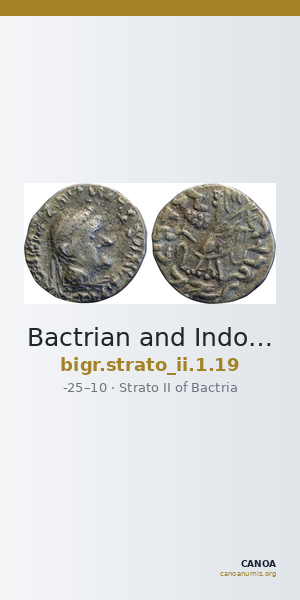 Bactrian and Indo-Greek Coinage Strato II 1.19 — CANOA