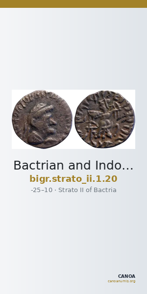 Bactrian and Indo-Greek Coinage Strato II 1.20 — CANOA