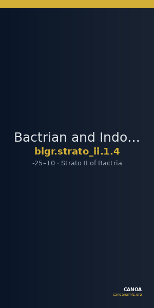 Bactrian and Indo-Greek Coinage Strato II 1.4 — CANOA
