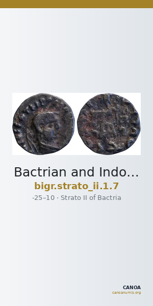 Bactrian and Indo-Greek Coinage Strato II 1.7 — CANOA