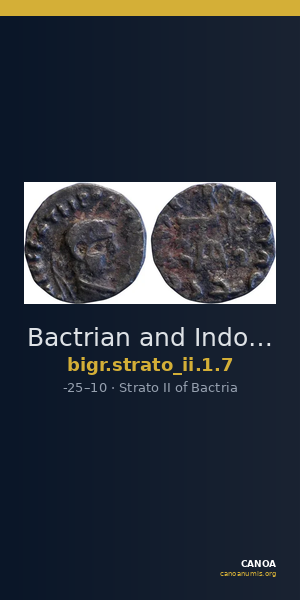Bactrian and Indo-Greek Coinage Strato II 1.7 — CANOA
