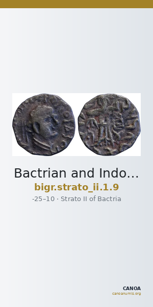 Bactrian and Indo-Greek Coinage Strato II 1.9 — CANOA