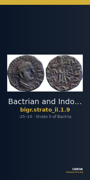 Bactrian and Indo-Greek Coinage Strato II 1.9 — CANOA
