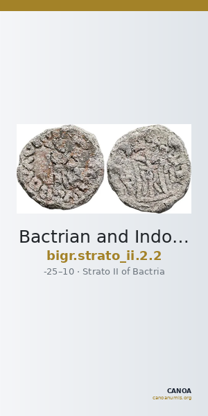 Bactrian and Indo-Greek Coinage Strato II 2.2 — CANOA
