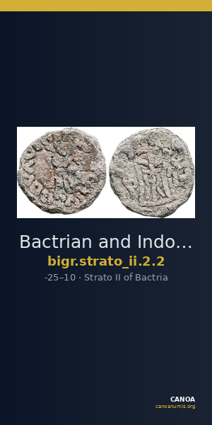 Bactrian and Indo-Greek Coinage Strato II 2.2 — CANOA