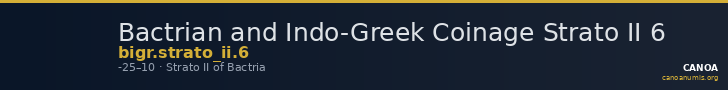 Bactrian and Indo-Greek Coinage Strato II 6 — CANOA