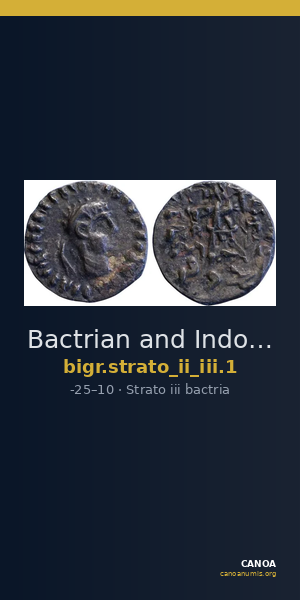 Bactrian and Indo-Greek Coinage Strato II and Strato III 1 — CANOA