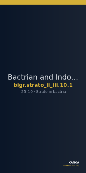 Bactrian and Indo-Greek Coinage Strato II and Strato III 10.1 — CANOA