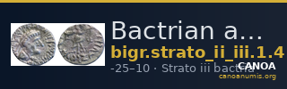 Bactrian and Indo-Greek Coinage Strato II and Strato III 1.4 — CANOA
