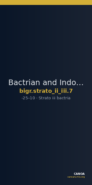 Bactrian and Indo-Greek Coinage Strato II and Strato III 7 — CANOA
