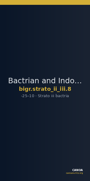 Bactrian and Indo-Greek Coinage Strato II and Strato III 8 — CANOA