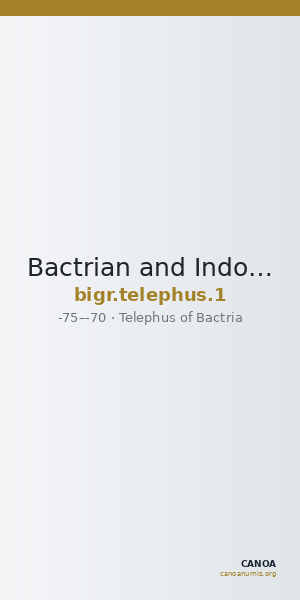 Bactrian and Indo-Greek Coinage Telephus 1 — CANOA