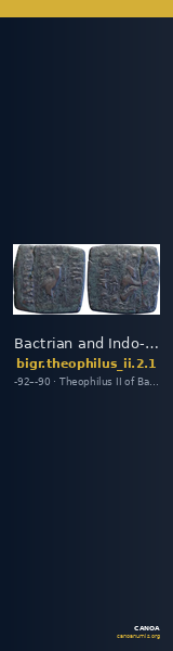 Bactrian and Indo-Greek Coinage Theophilus II 2.1 — CANOA