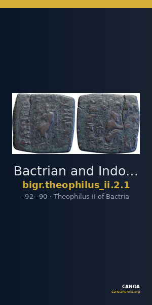 Bactrian and Indo-Greek Coinage Theophilus II 2.1 — CANOA