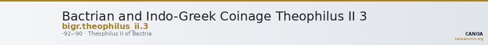 Bactrian and Indo-Greek Coinage Theophilus II 3 — CANOA