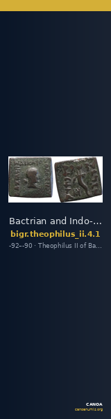Bactrian and Indo-Greek Coinage Theophilus II 4.1 — CANOA