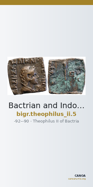 Bactrian and Indo-Greek Coinage Theophilus II 5 — CANOA