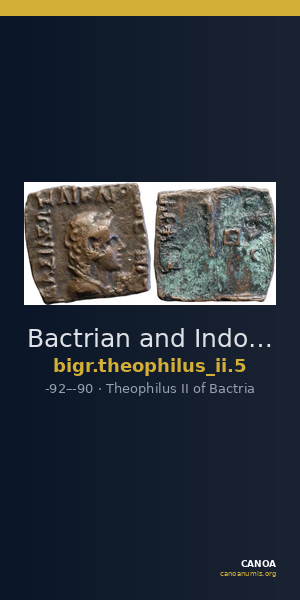 Bactrian and Indo-Greek Coinage Theophilus II 5 — CANOA