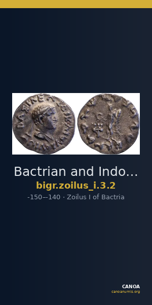 Bactrian and Indo-Greek Coinage Zoilus I 3.2 — CANOA