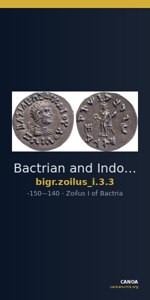 Bactrian and Indo-Greek Coinage Zoilus I 3.3 — CANOA