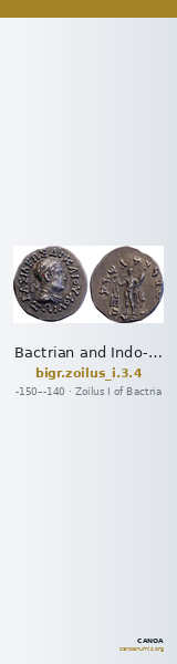 Bactrian and Indo-Greek Coinage Zoilus I 3.4 — CANOA