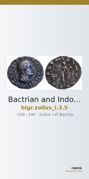 Bactrian and Indo-Greek Coinage Zoilus I 3.5 — CANOA