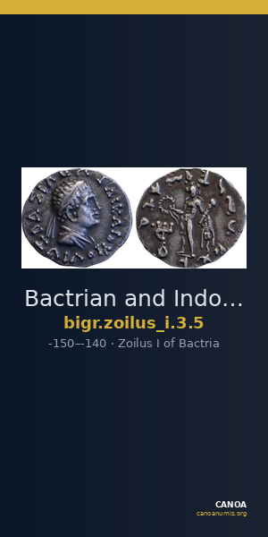Bactrian and Indo-Greek Coinage Zoilus I 3.5 — CANOA