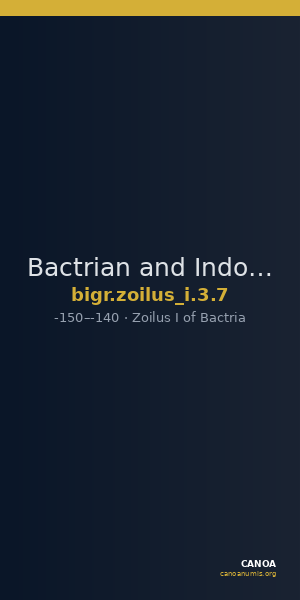 Bactrian and Indo-Greek Coinage Zoilus I 3.7 — CANOA