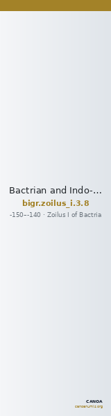 Bactrian and Indo-Greek Coinage Zoilus I 3.8 — CANOA