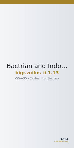 Bactrian and Indo-Greek Coinage Zoilus II 1.13 — CANOA