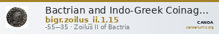 Bactrian and Indo-Greek Coinage Zoilus II 1.15 — CANOA