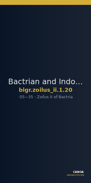 Bactrian and Indo-Greek Coinage Zoilus II 1.20 — CANOA