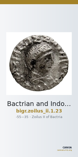 Bactrian and Indo-Greek Coinage Zoilus II 1.23 — CANOA