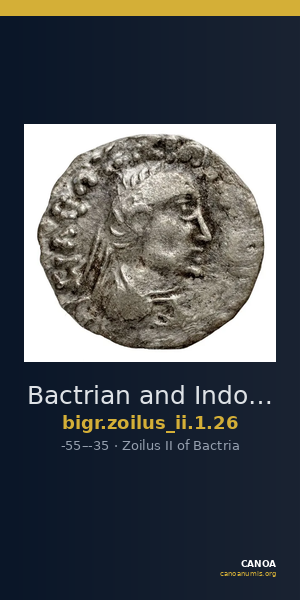 Bactrian and Indo-Greek Coinage Zoilus II 1.26 — CANOA