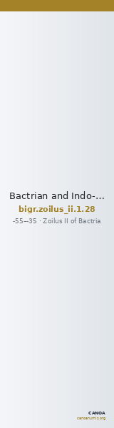 Bactrian and Indo-Greek Coinage Zoilus II 1.28 — CANOA