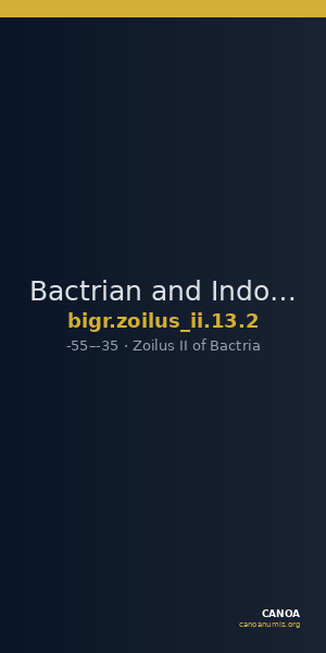 Bactrian and Indo-Greek Coinage Zoilus II 13.2 — CANOA