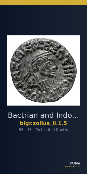 Bactrian and Indo-Greek Coinage Zoilus II 1.5 — CANOA