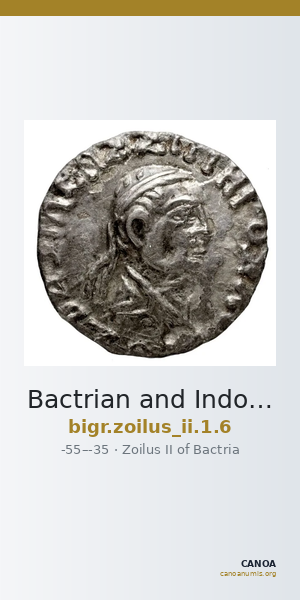 Bactrian and Indo-Greek Coinage Zoilus II 1.6 — CANOA