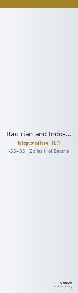 Bactrian and Indo-Greek Coinage Zoilus II 3 — CANOA