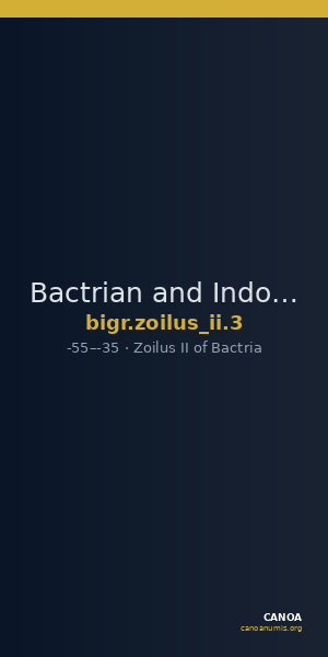 Bactrian and Indo-Greek Coinage Zoilus II 3 — CANOA