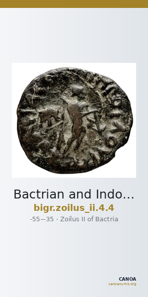 Bactrian and Indo-Greek Coinage Zoilus II 4.4 — CANOA