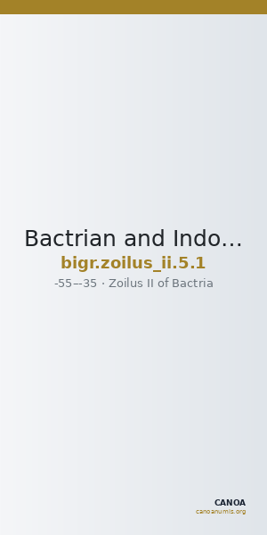 Bactrian and Indo-Greek Coinage Zoilus II 5.1 — CANOA