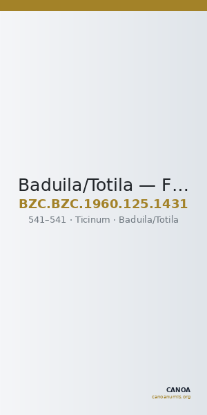 Baduila/Totila — Fifteen Nummi (Ticinum, 541) — CANOA