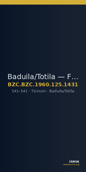 Baduila/Totila — Fifteen Nummi (Ticinum, 541) — CANOA