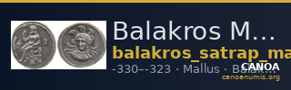 Balakros Mallus Babelon 1910 724 — CANOA