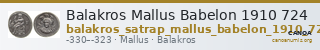 Balakros Mallus Babelon 1910 724 — CANOA