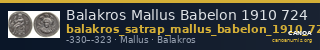 Balakros Mallus Babelon 1910 724 — CANOA